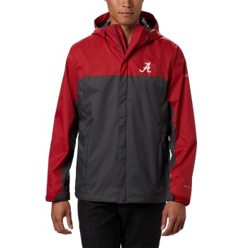Columbia Muške Jakne - Collegiate Glennaker Storm - Alabama Crvene Tamno Sive | GOXL-92835